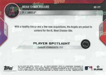 2022 Topps Now Road to Opening Day Los Angeles Angels #OD-177 Noah Syndergaard Back