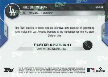 2022 Topps Now Road to Opening Day Los Angeles Dodgers #OD-409 Freddie Freeman Back