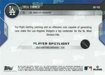 2022 Topps Now Road to Opening Day Los Angeles Dodgers #OD-412 Trea Turner Back