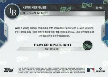 2022 Topps Now Road to Opening Day Tampa Bay Rays #OD-50 Kevin Kiermaier Back