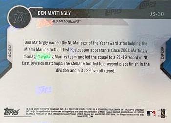2020-21 Topps Now Off-Season #OS-30 Don Mattingly Back