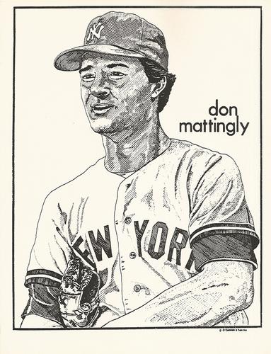 1984-89 O'Connell and Son Ink - 8x10 Black & White Portraits #NNO Don Mattingly Front