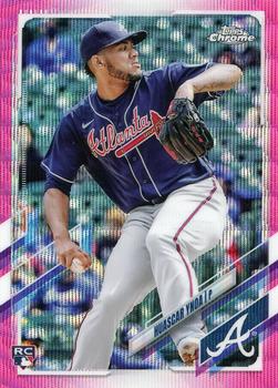 2021 Topps Chrome Update - Pink Wave Refractor #USC56 Huascar Ynoa Front