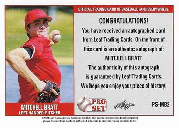 2021 Pro Set - Autographs #PS-MB2 Mitchell Bratt Back
