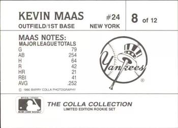 1990 The Colla Collection Limited Edition Kevin Maas #8 Kevin Maas Back