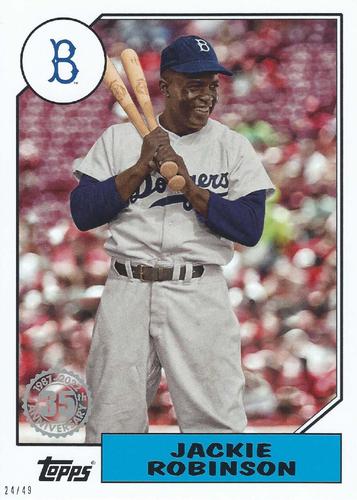 2022 Topps 1987 Topps Baseball 35th Anniversary (Series One) 5x7 #T87-69 Jackie Robinson Front