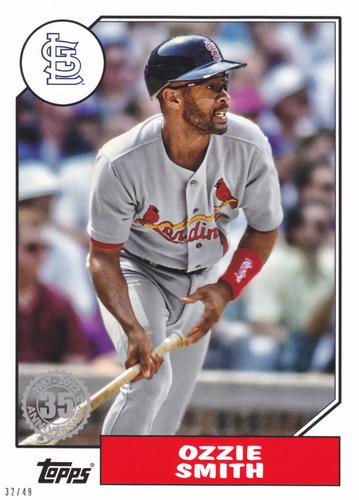 2022 Topps 1987 Topps Baseball 35th Anniversary (Series One) 5x7 #T87-95 Ozzie Smith Front