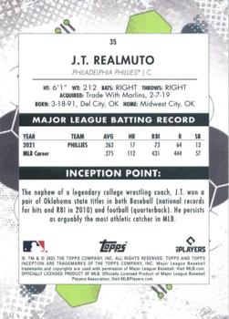 2022 Topps Inception - Red #35 J.T. Realmuto Back