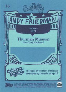 2022 Topps Spotlight 70 II by Andy Friedman #16 Thurman Munson Back
