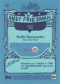 2022 Topps Spotlight 70 II by Andy Friedman #18 Keith Hernandez Back