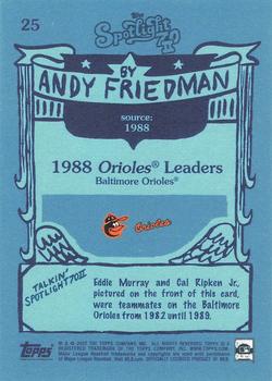 2022 Topps Spotlight 70 II by Andy Friedman #25 1988 Orioles Leaders Back