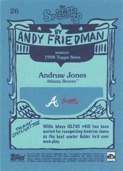 2022 Topps Spotlight 70 II by Andy Friedman #26 Andruw Jones Back