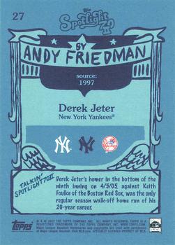 2022 Topps Spotlight 70 II by Andy Friedman #27 Derek Jeter Back