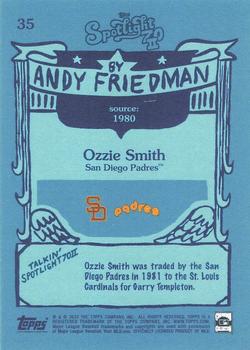 2022 Topps Spotlight 70 II by Andy Friedman #35 Ozzie Smith Back