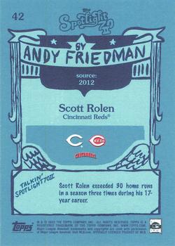 2022 Topps Spotlight 70 II by Andy Friedman #42 Scott Rolen Back