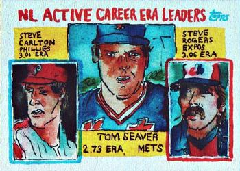 2022 Topps Spotlight 70 II by Andy Friedman - Rainbow Foil #19 1984 Topps NL ERA Leaders (Steve Carlton / Tom Seaver / Steve Rogers) Front