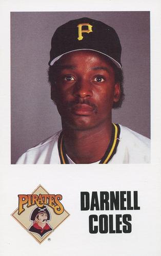1988 Pittsburgh Pirates Schedule Postcards #NNO Darnell Coles Front