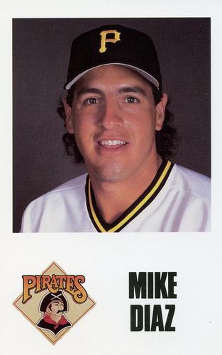 1988 Pittsburgh Pirates Schedule Postcards #NNO Mike Diaz Front