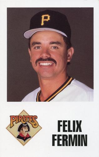 1988 Pittsburgh Pirates Schedule Postcards #NNO Felix Fermin Front