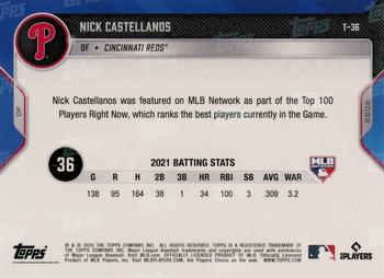 2022 Topps Now MLB Network's Top 100 #T-36 Nick Castellanos Back