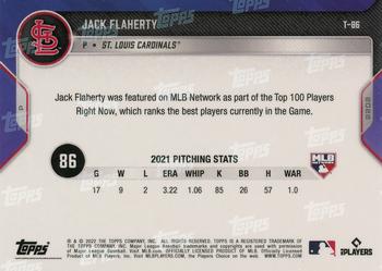 2022 Topps Now MLB Network's Top 100 #T-86 Jack Flaherty Back
