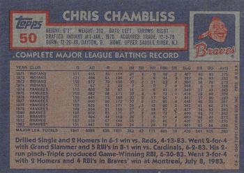2017 Topps - Rediscover Topps 1984 Topps Stamped Buybacks Blue #50 Chris Chambliss Back