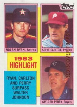 2017 Topps - Rediscover Topps 1984 Topps Stamped Buybacks Bronze #4 Nolan Ryan / Steve Carlton / Gaylord Perry Front