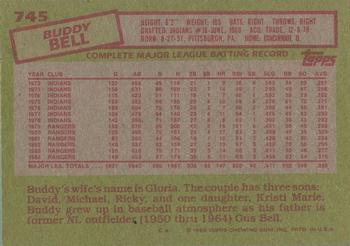 2017 Topps - Rediscover Topps 1985 Topps Stamped Buybacks Bronze #745 Buddy Bell Back