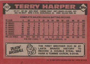 2017 Topps - Rediscover Topps 1986 Topps Stamped Buybacks Bronze #247 Terry Harper Back