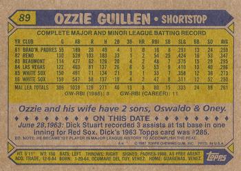 2017 Topps - Rediscover Topps 1987 Topps Stamped Buybacks Bronze #89 Ozzie Guillen Back