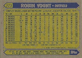 2017 Topps - Rediscover Topps 1987 Topps Stamped Buybacks Bronze #773 Robin Yount Back