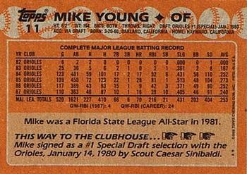 2017 Topps - Rediscover Topps 1988 Topps Stamped Buybacks Bronze #11 Mike Young Back