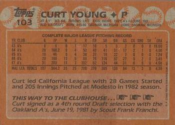2017 Topps - Rediscover Topps 1988 Topps Stamped Buybacks Bronze #103 Curt Young Back