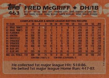 2017 Topps - Rediscover Topps 1988 Topps Stamped Buybacks Bronze #463 Fred McGriff Back