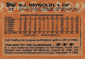 2017 Topps - Rediscover Topps 1988 Topps Stamped Buybacks Bronze #27 R.J. Reynolds Back