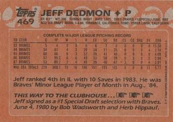 2017 Topps - Rediscover Topps 1988 Topps Stamped Buybacks Bronze #469 Jeff Dedmon Back