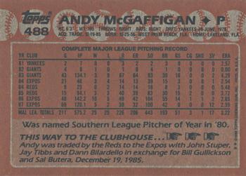 2017 Topps - Rediscover Topps 1988 Topps Stamped Buybacks Bronze #488 Andy McGaffigan Back