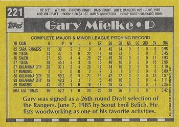 2017 Topps - Rediscover Topps 1990 Topps Stamped Buybacks Bronze #221 Gary Mielke Back