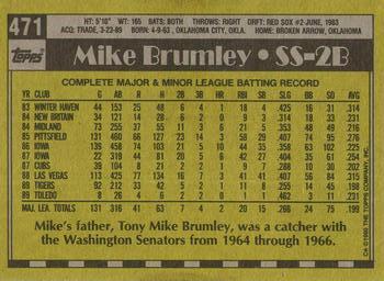 2017 Topps - Rediscover Topps 1990 Topps Stamped Buybacks Bronze #471 Mike Brumley Back