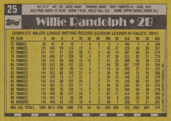 2017 Topps - Rediscover Topps 1990 Topps Stamped Buybacks Bronze #25 Willie Randolph Back