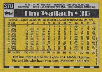 2017 Topps - Rediscover Topps 1990 Topps Stamped Buybacks Bronze #370 Tim Wallach Back