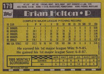 2017 Topps - Rediscover Topps 1990 Topps Stamped Buybacks Bronze #179 Brian Holton Back