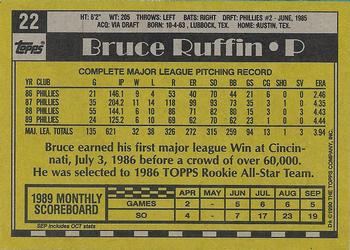 2017 Topps - Rediscover Topps 1990 Topps Stamped Buybacks Bronze #22 Bruce Ruffin Back