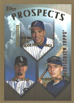 2017 Topps - Rediscover Topps 1999 Topps Stamped Buybacks Bronze #434 Jeff Liefer / Jose Fernandez / Chris Truby Front