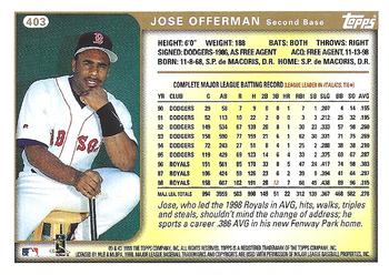 2017 Topps - Rediscover Topps 1999 Topps Stamped Buybacks Bronze #403 Jose Offerman Back