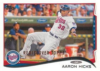 2017 Topps - Rediscover Topps 2014 Topps Stamped Buybacks Bronze #12 Aaron Hicks Front