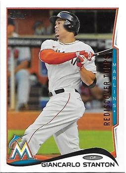 2017 Topps - Rediscover Topps 2014 Topps Stamped Buybacks Bronze #217 Giancarlo Stanton Front