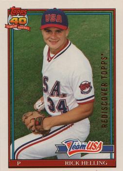 2017 Topps - Rediscover Topps 1991 Topps Traded Stamped Buybacks Bronze #54T Rick Helling Front