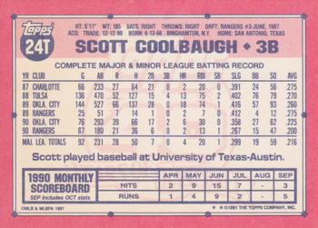2017 Topps - Rediscover Topps 1991 Topps Traded Stamped Buybacks Bronze #24T Scott Coolbaugh Back