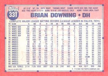 2017 Topps - Rediscover Topps 1991 Topps Traded Stamped Buybacks Bronze #33T Brian Downing Back